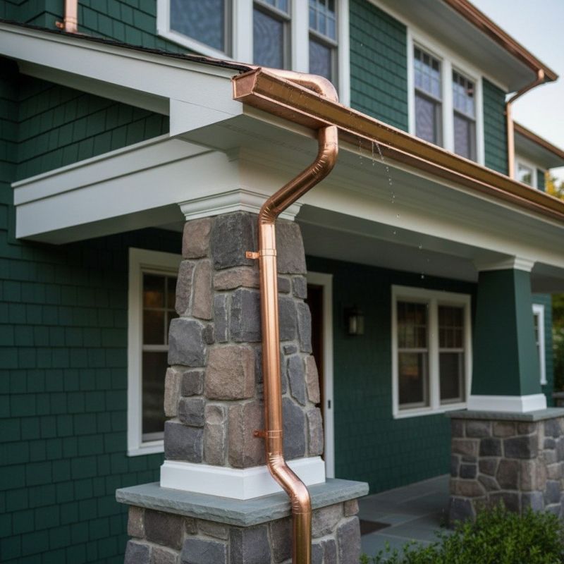 Copper Downspout Replacement